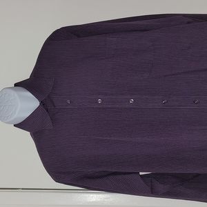 GEOFFREY BEENE WRINKLE FREE REG FIT PINSTRIPE LS DRESS SHIRT 16 1/2 34/35 EUC